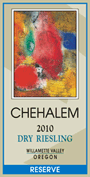 Chehalem 2010 Dry Reserve Riesling